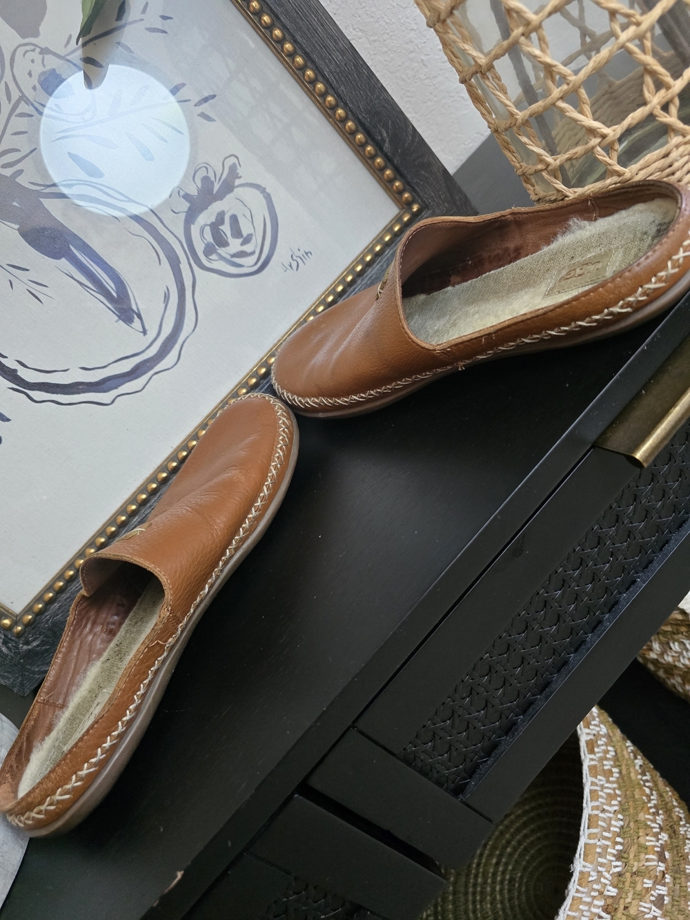 ugg slippers Women’s Tamara Mules Chestnut 9 Leather Slip On - Picture 10 of 10